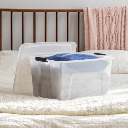(2 pack)60 Qt. Plastic Storage Bins with Lids