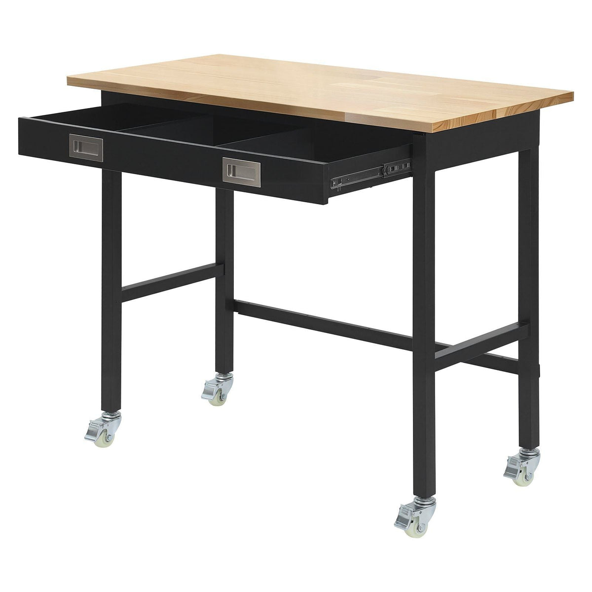 48-inch Workbench 1500 lbs Load Capacity with Drawer Storage & Wheels