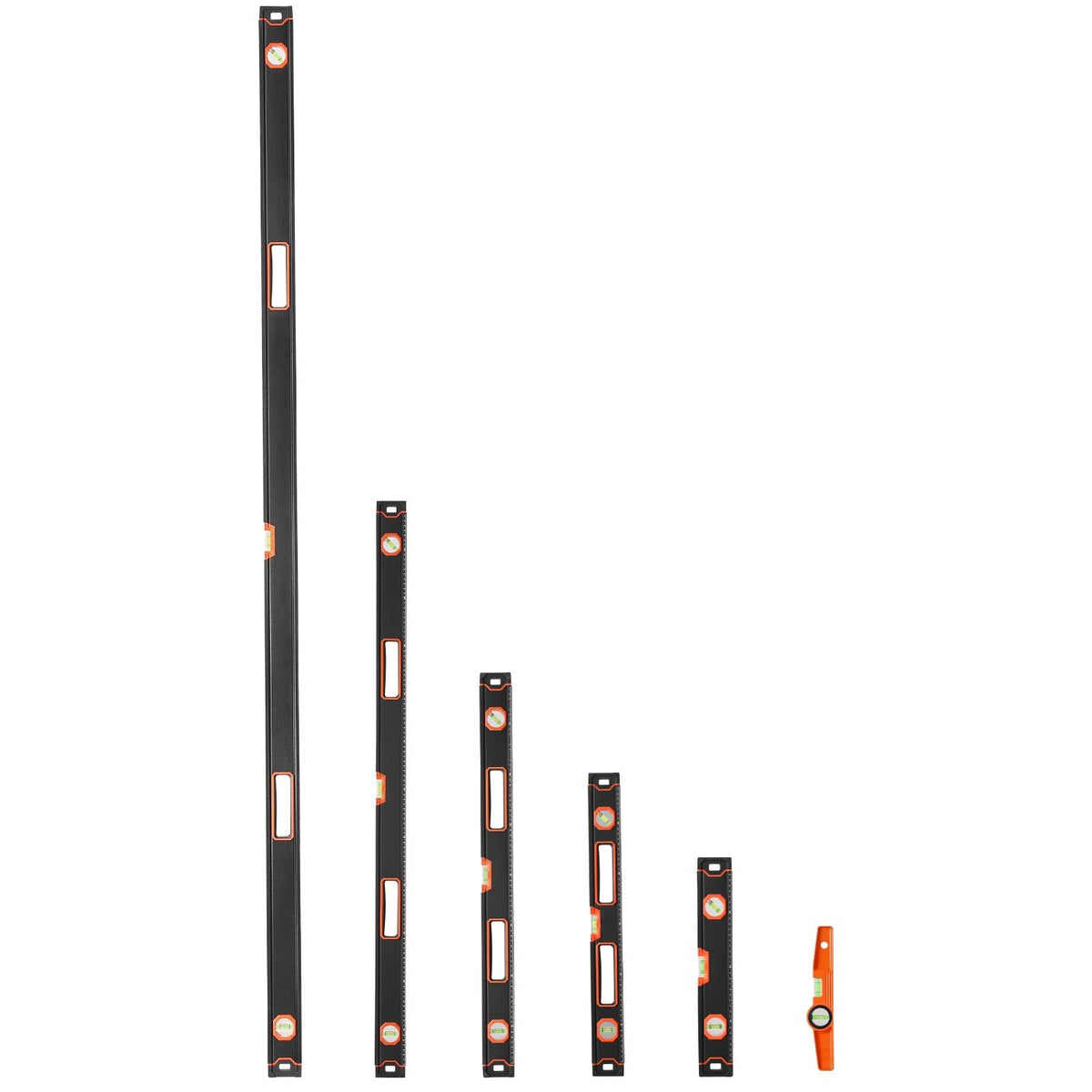 6-Piece Torpedo Level All Magnetic Level Set Shock-Resistance