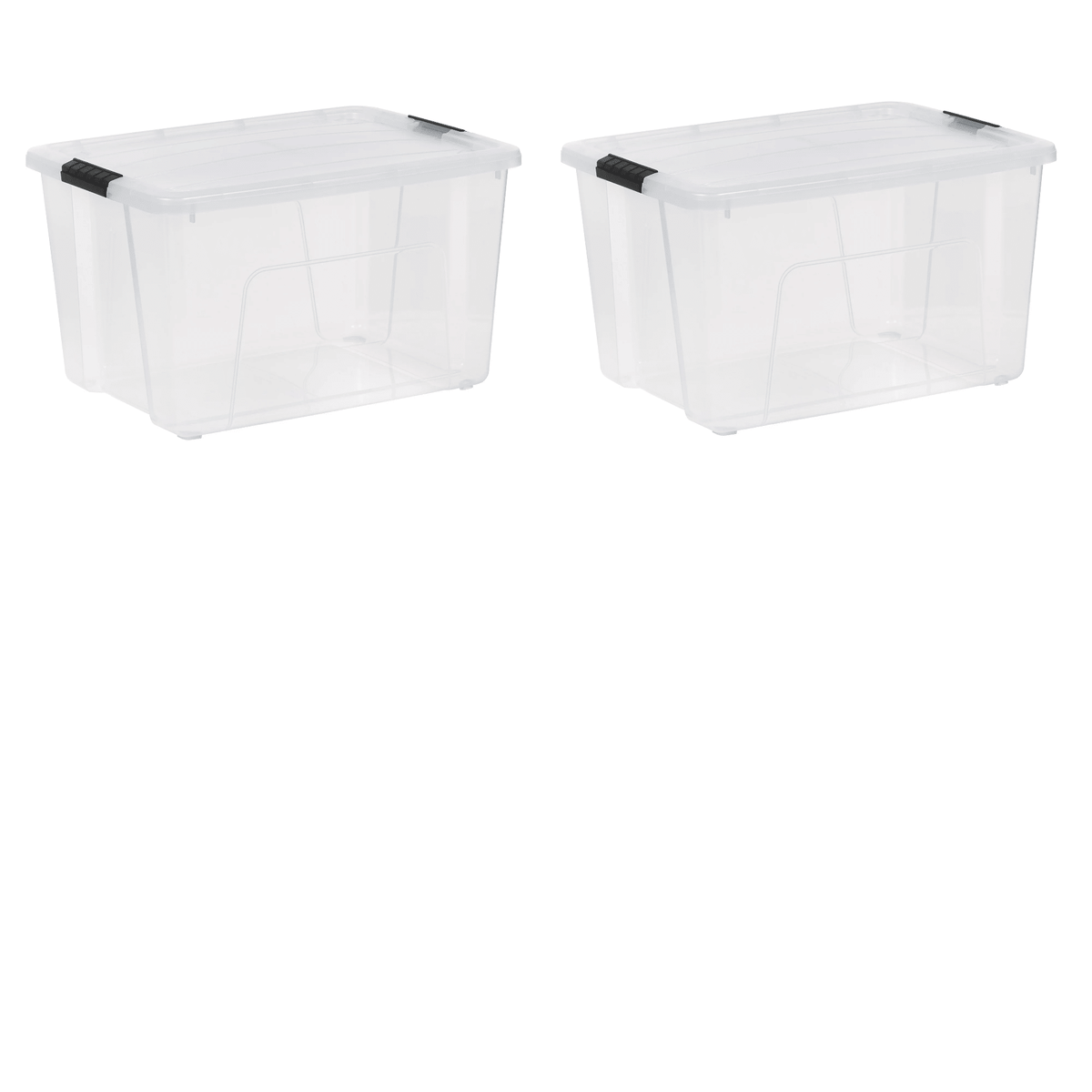 (2 pack)60 Qt. Plastic Storage Bins with Lids