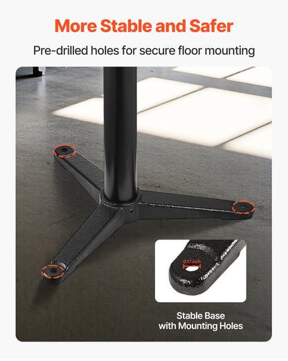 Bench Grinder Stand Pedestal with 12" x 10" Mounting Plate