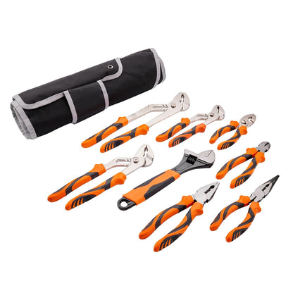 8-Piece Pliers Set High Carbon Steel 12"/10"/8"  Pliers and Tool Bag