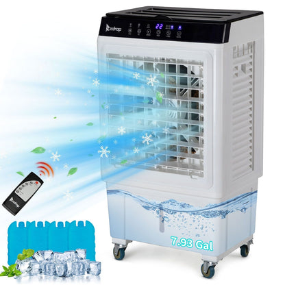 3 in 1 Portable Evaporative Cooler 2353CFM Personal Air Cooler with remote 7.93 Gal Water Tank