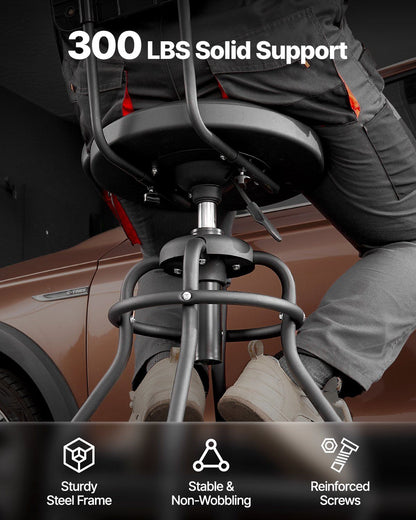 Shop Stool with Backrest with 300 lbs Capacity