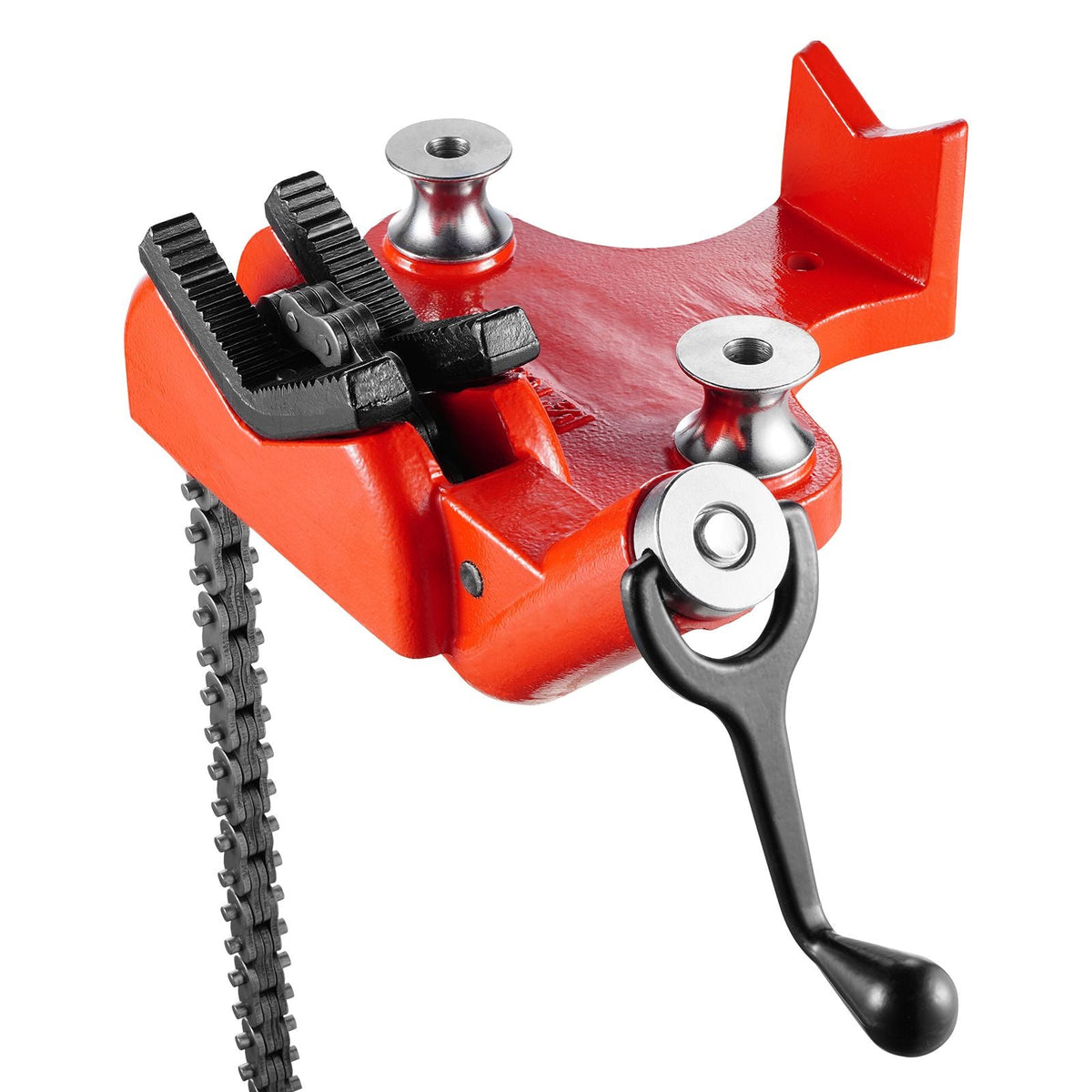 Heavy-Duty Pipe Chain Vise 1/2" - 8" Capacity Iron Base Clamping