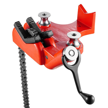 Heavy-Duty Pipe Chain Vise 1/2" - 8" Capacity Iron Base Clamping