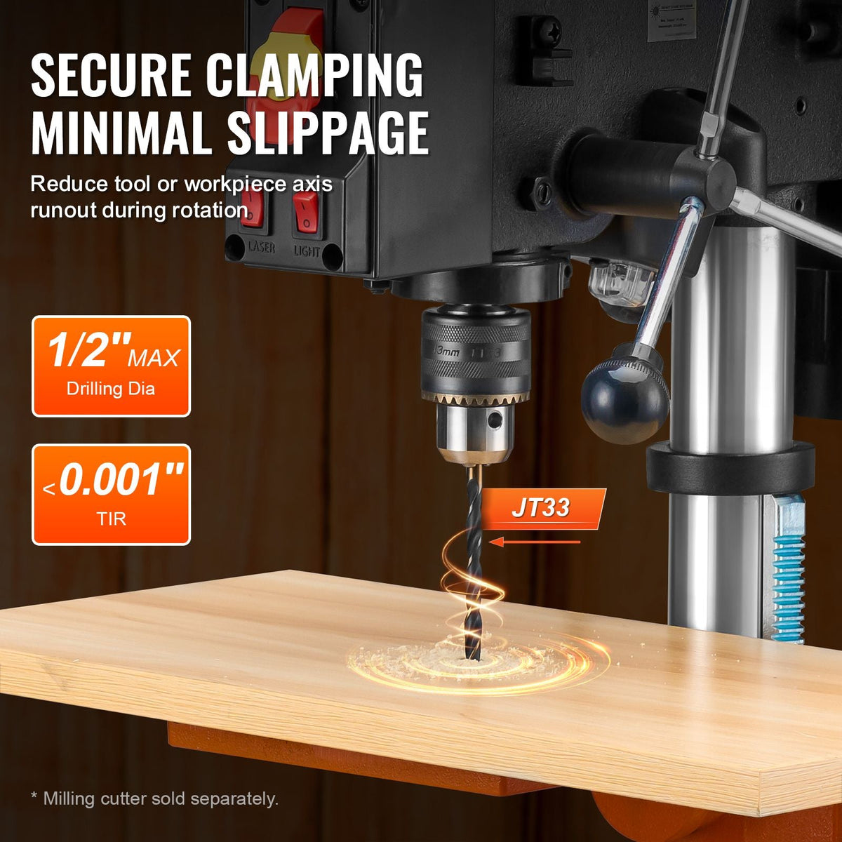 10 in Benchtop Drill Press Tabletop Drilling Machine with Adjustable Speed