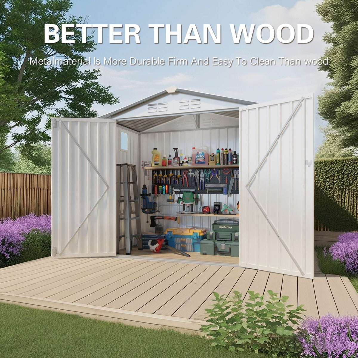 6X4 FT Metal Storage Shed