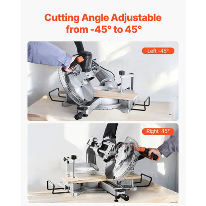 Dual Bevel Sliding Compound Miter Saw 12-Inch Blade 15 Amp Motor