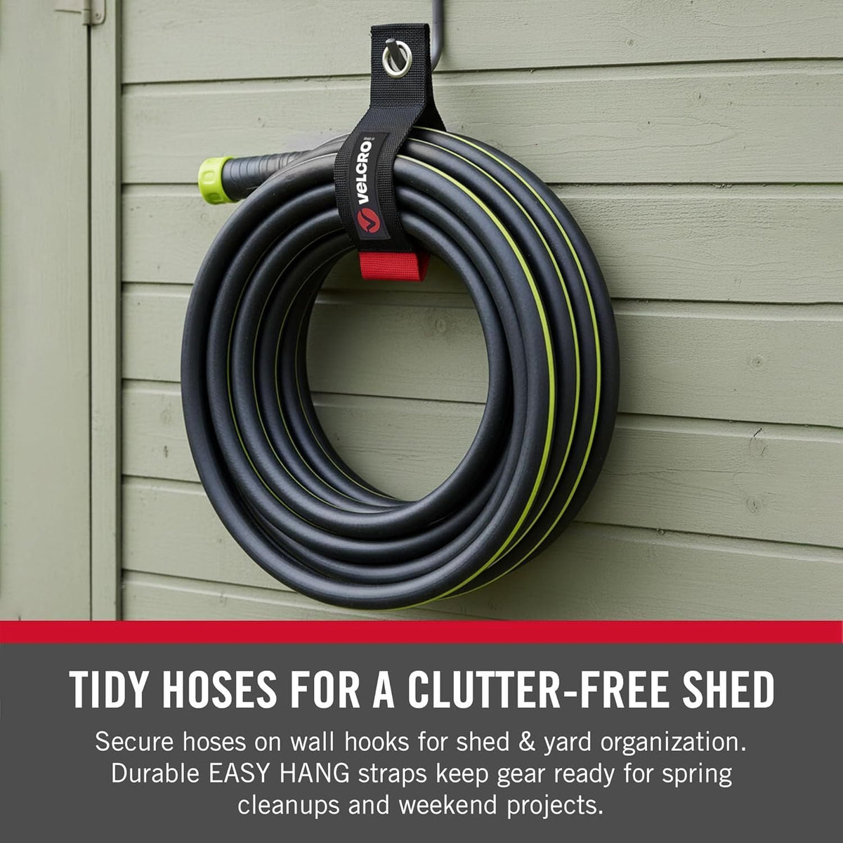 Heavy Duty Easy Hang Extension Cord Holder Organizer Variety Pack Holds 60-100lbs 3-pk 10",14" and 18"