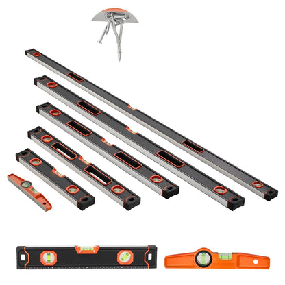 6-Piece Torpedo Level All Magnetic Level Set Shock-Resistance