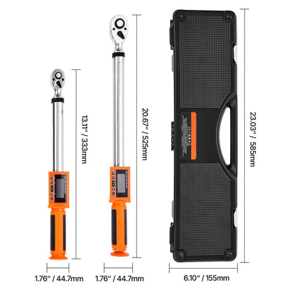 Digital Torque Wrench Set 1/2 & 3/8 Inch Drive Electronic Torque Wrench