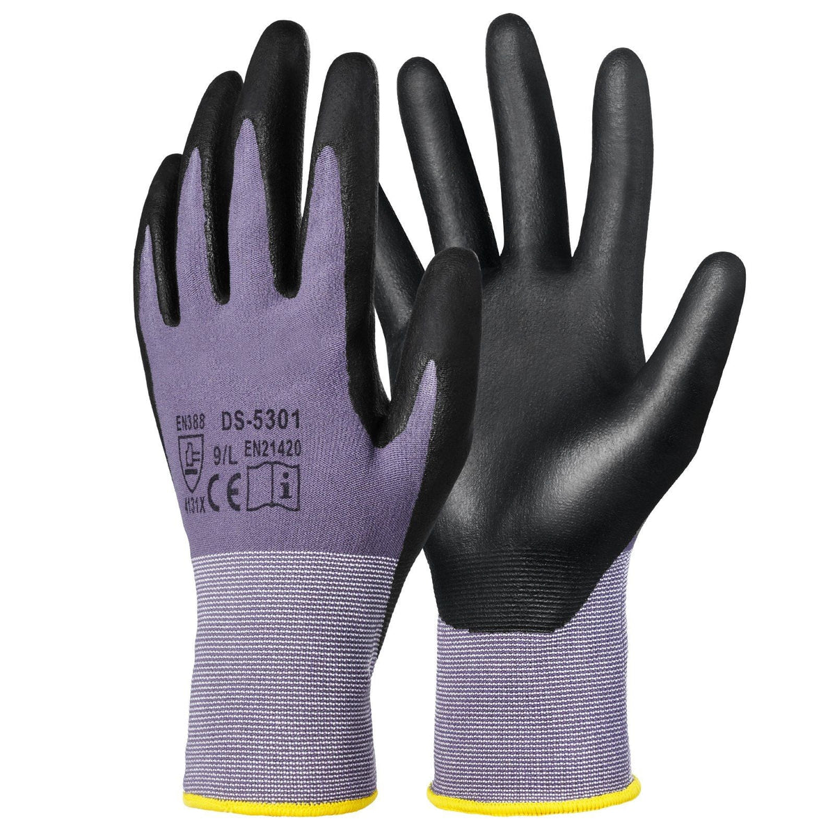 Work Gloves 12 Pairs Nitrile-Coated