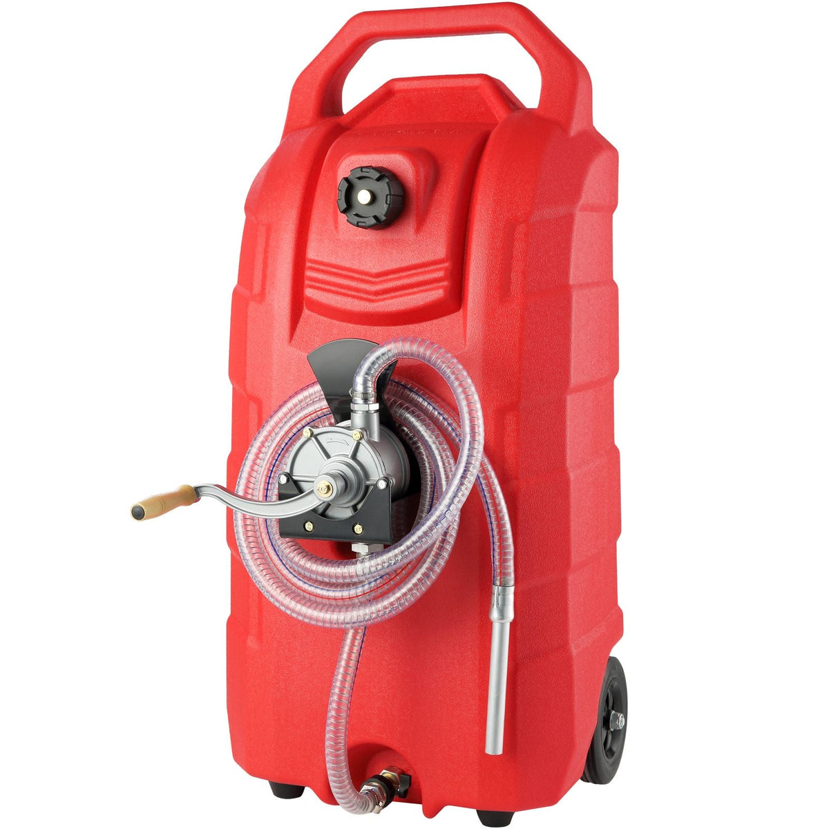 16 Gallon Fuel Caddy Portable Gas Storage Tank Container with Hand Pump