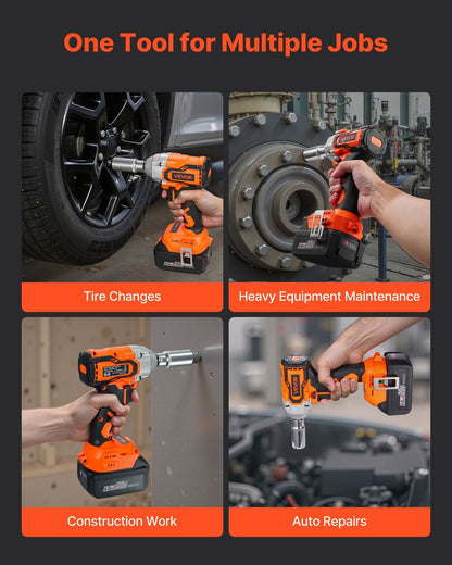 Cordless Impact Wrench 3/8 inch 20V Impact Wrench with 4Ah Battery and Charger