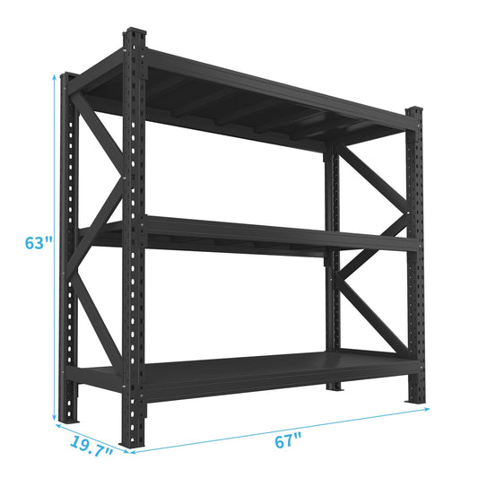 3-Tier Industrial Shelving Rack