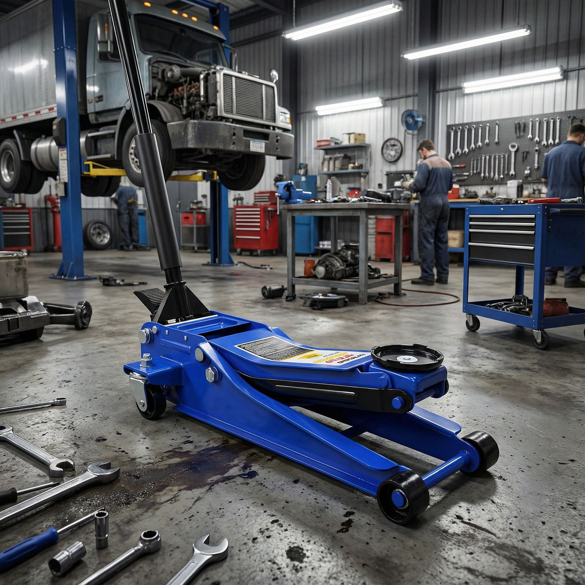3T Heavy Duty Horizontal Double Pump Floor Jack Dual Piston Quick Lift 3 Ton (6,600 lb) Capacity