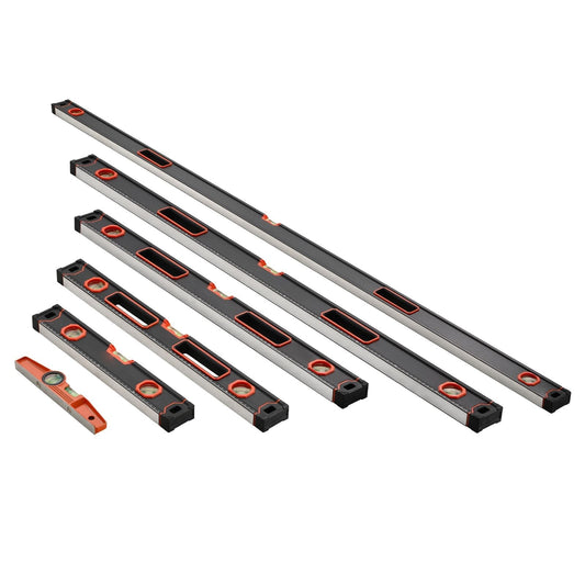 6-Piece Torpedo Level All Magnetic Level Set Shock-Resistance