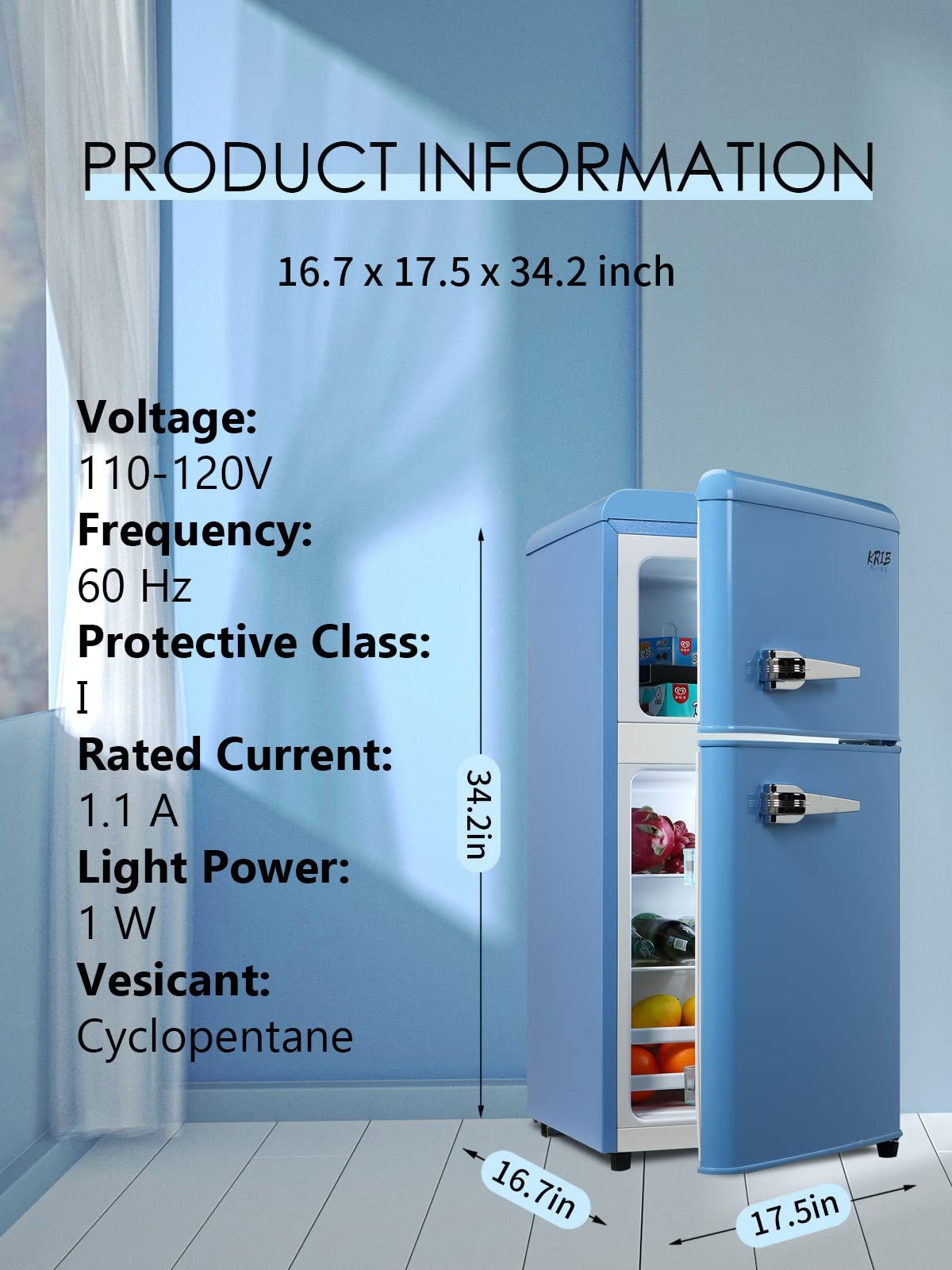 Compact Refrigerator 3.5 Cu.Ft