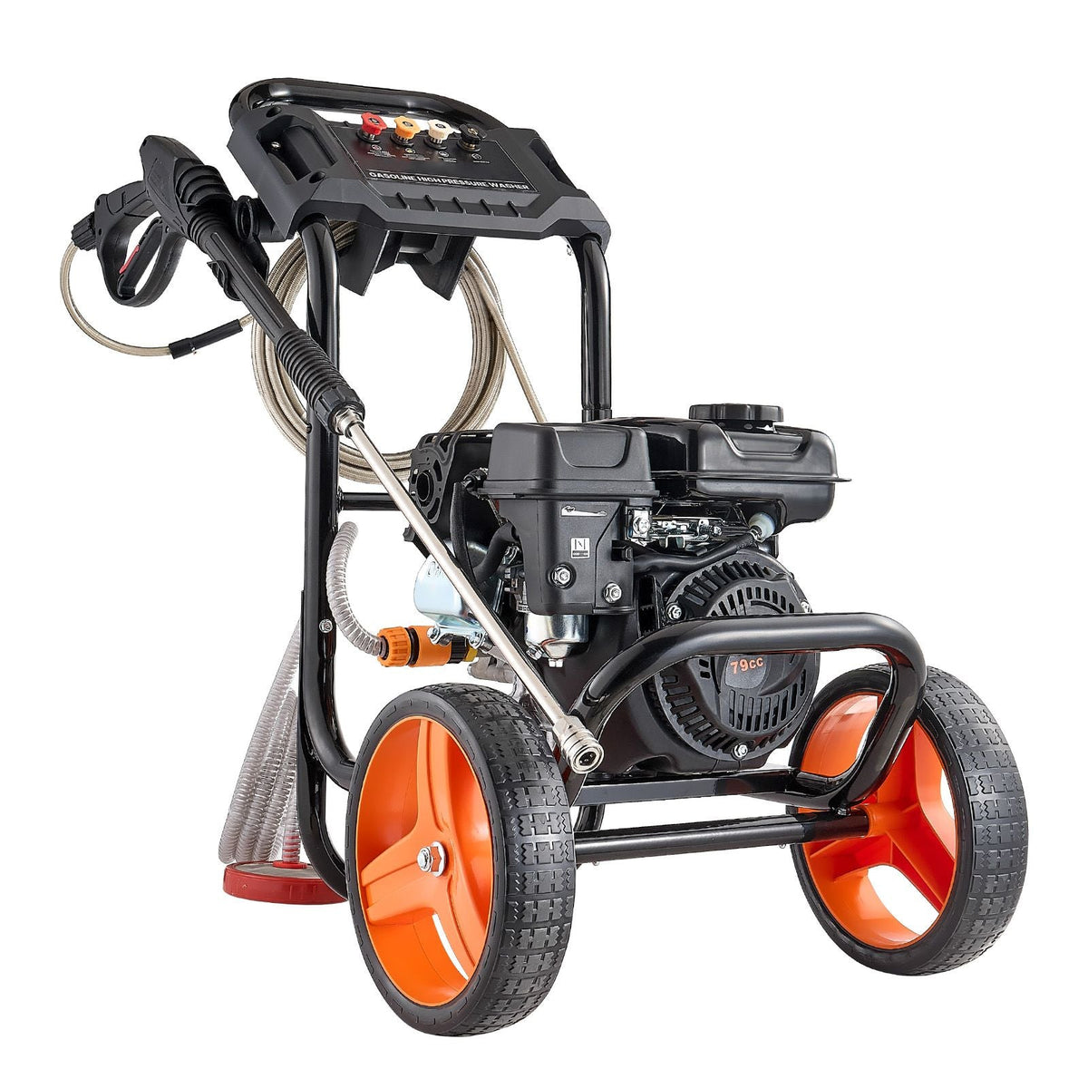 Gas Pressure Washer 2900 PSI and 1.85 Max GPM Upgrade Aluminum Pump with Spray Gun and Wand