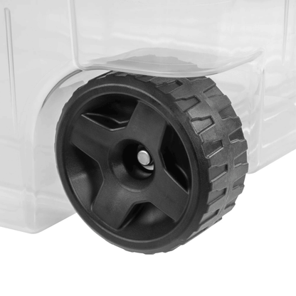 Extra Large Storage Bin 160 Quart Wheeled Clear Plastic Storage Container with Handle Pack of 2