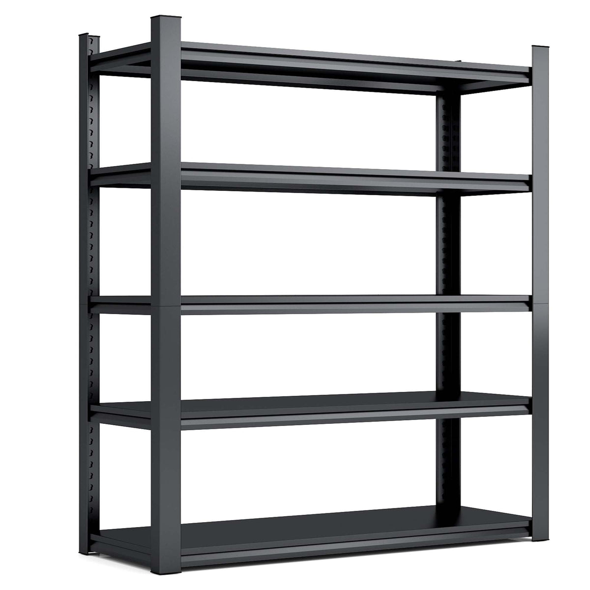 78"H 5 Tier Metal Shelves for Storage Garage Shelving 2000LBS 47.2"W*18"D*78"H,Black