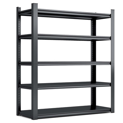 78"H 5 Tier Metal Shelves for Storage Garage Shelving 2000LBS 47.2"W*18"D*78"H,Black