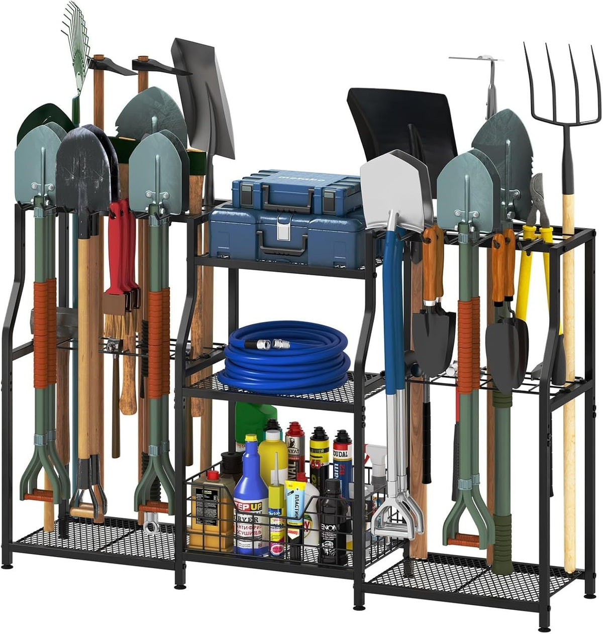 Heavy Duty Garden Tool Organizer for Garage Organization and Storage