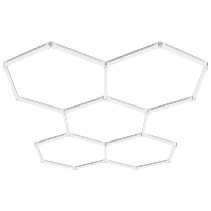 Hexagon Garage Lights 26,400LM 6500K 5 Grid Systems Honeycomb Garage LED Lights
