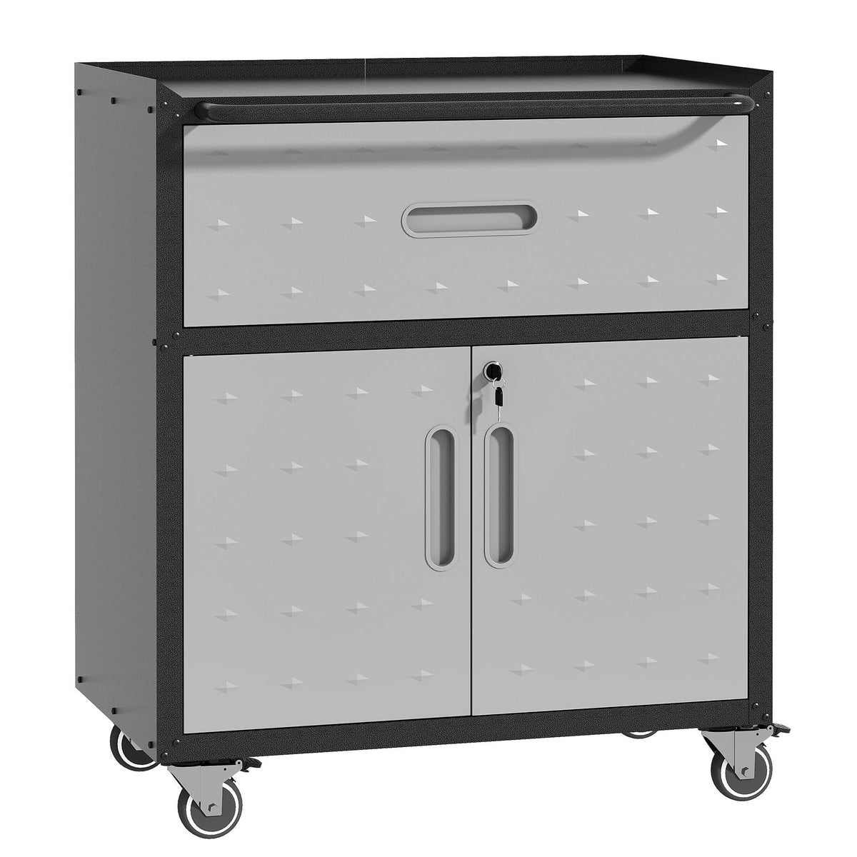 Metal Tool Cabinet for Garage with Wheels