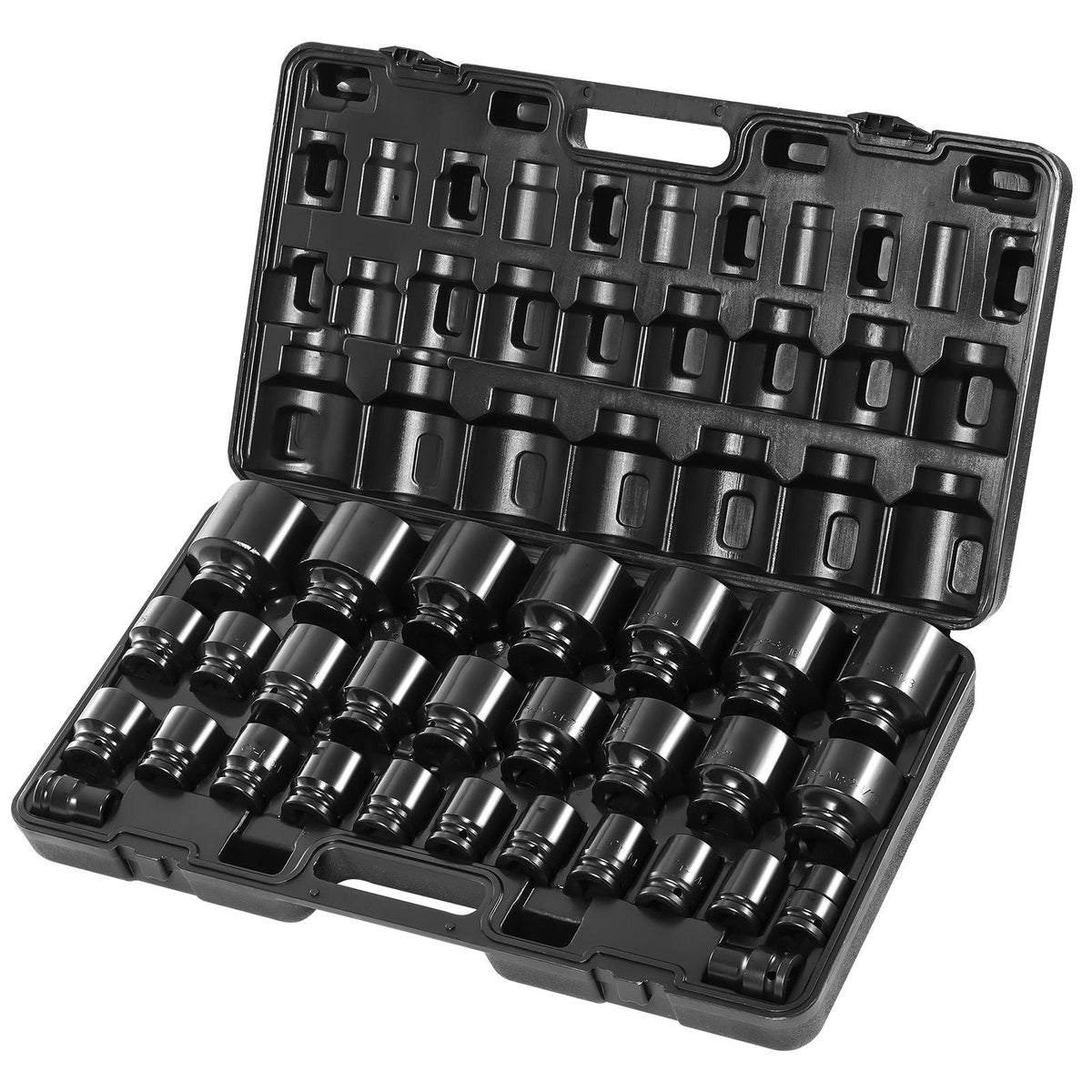Impact Socket Set 3/4 Inches 29 Piece 6-Point Sockets SAE 3/4 inch - 2-1/2 inch with Storage Cage