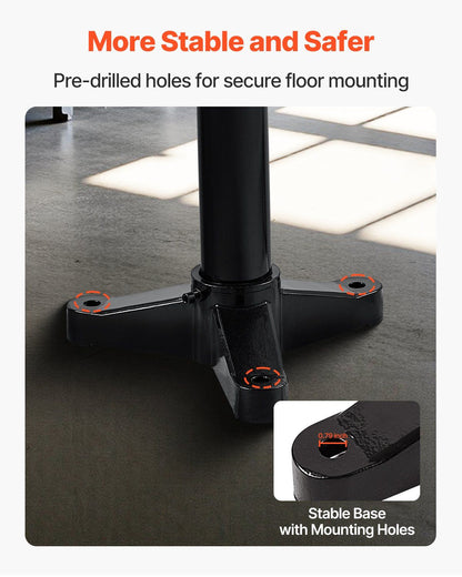 Heavy-Duty Bench Grinder Pedestal with 10.6" x 10.6" Mounting Plate