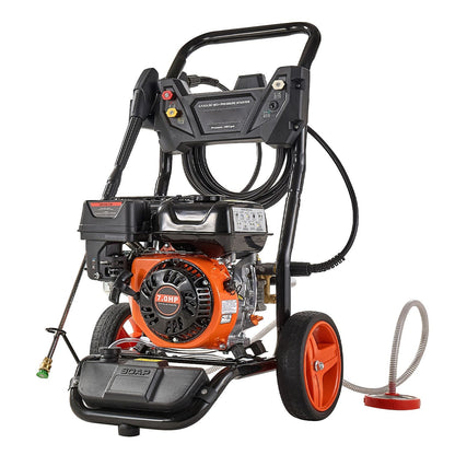 Gas Pressure Washer 3600 PSI and 2.6 Max GPM Pump Spray Gun and Wand 26 ft Hose