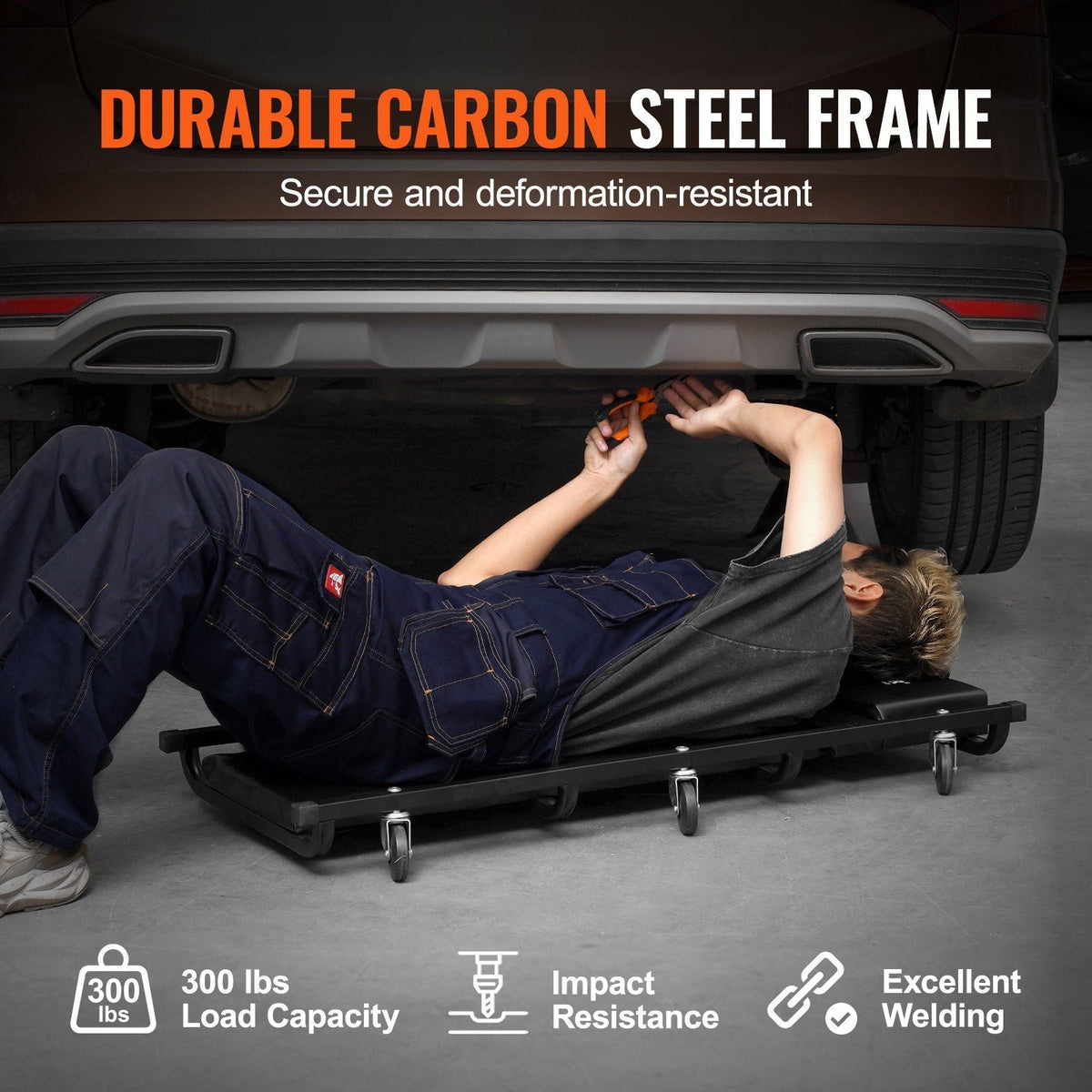 Mechanic Garage Creeper 300 lbs Capacity Automotive Rolling Creeper