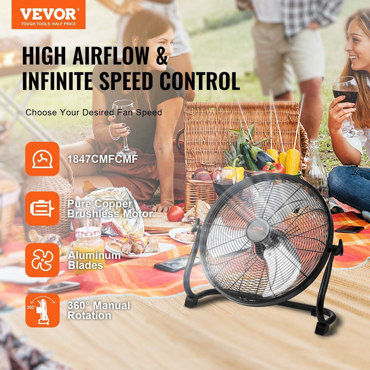 Cordless Fan 16 in Portable