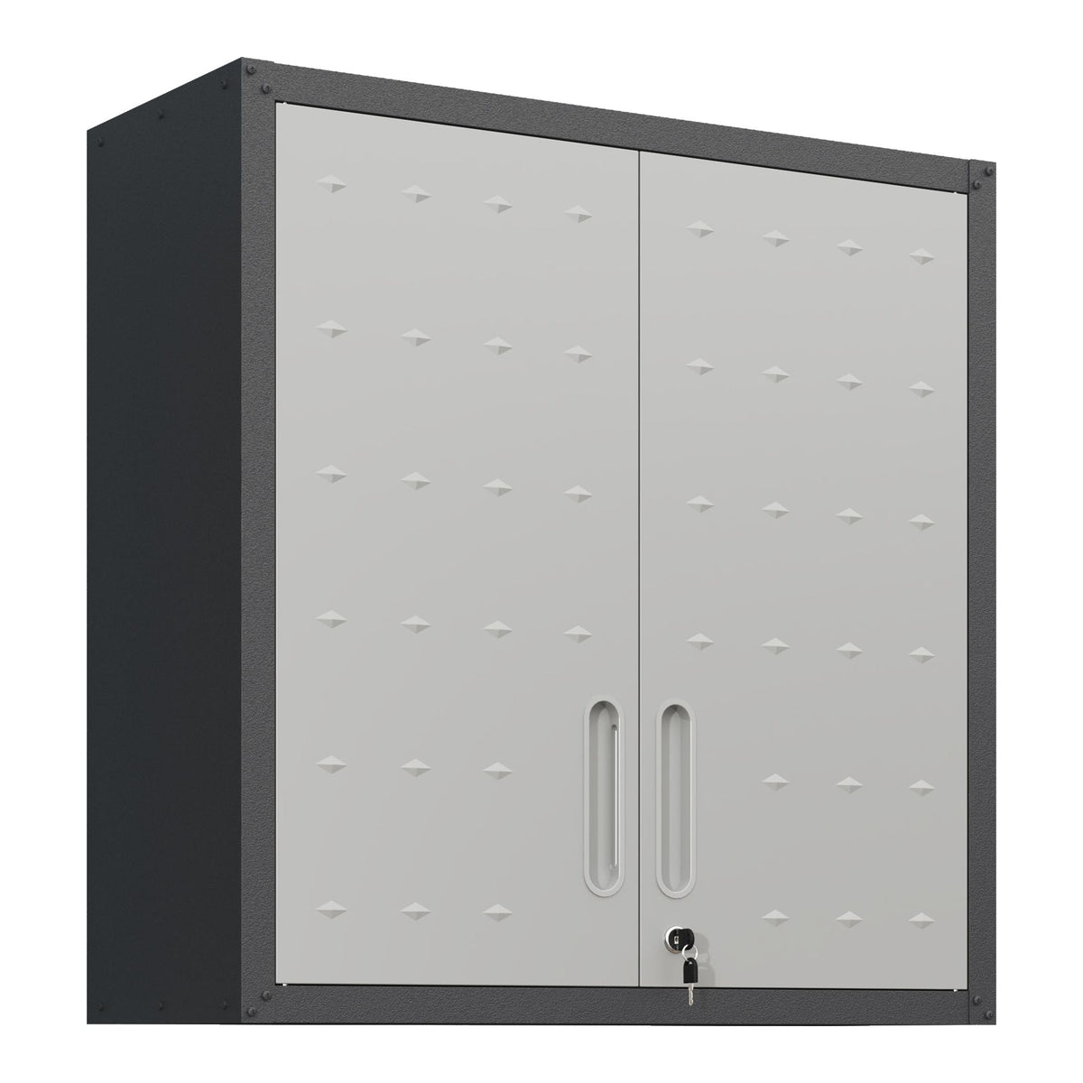 Metal Wall-Mounted Tool Storage Cabinet with Locking Door