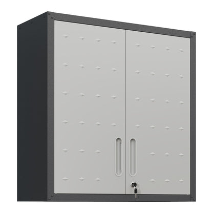 Metal Wall-Mounted Tool Storage Cabinet with Locking Door
