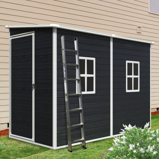 4x8ft Outdoor Storage Shed with Floor