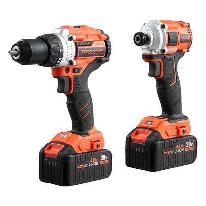 Tool Combo Kit 20V Max Kit 1/2 in Impact Drill & 1/4 in Impact Driver
