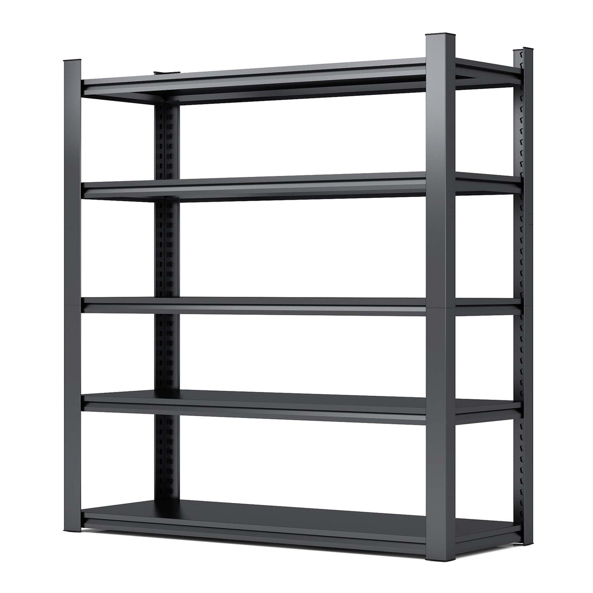78"H 5 Tier Metal Shelves for Storage Garage Shelving 2000LBS 47.2"W*18"D*78"H,Black