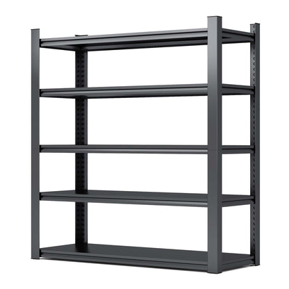 78"H 5 Tier Metal Shelves for Storage Garage Shelving 2000LBS 47.2"W*18"D*78"H,Black