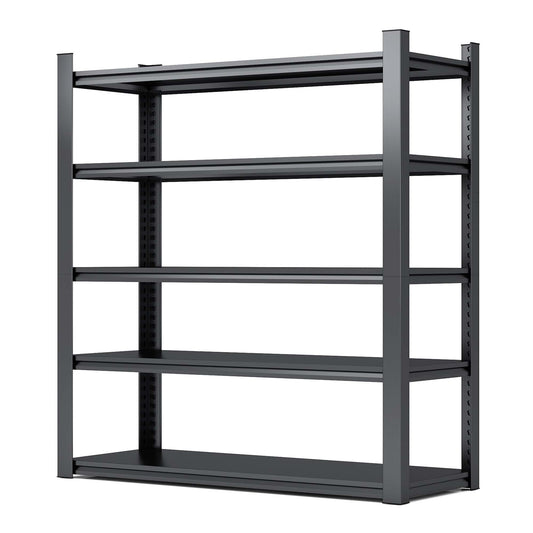 78"H 5 Tier Metal Shelves for Storage Garage Shelving 2000LBS 47.2"W*18"D*78"H,Black