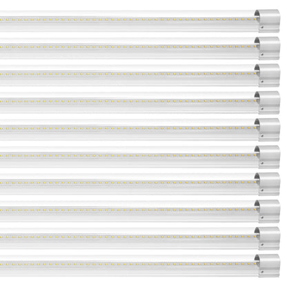 10 Pack LED Shop Light 4 FT 40W Linkable Light Fixture 6500 LM 59 in Power Cords with ON/OFF Switch