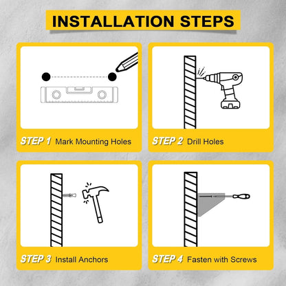 Pressure Washer Gun & Foam Cannon Holder with 1/4 Inch Quick Connector Wall-Mounted Nozzle Tip & Extension Wand Organizer