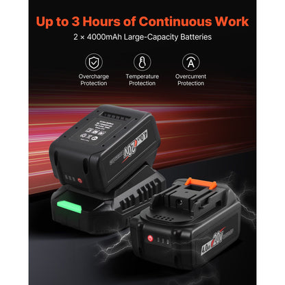 1/2 in Cordless Impact Wrench High Torque 20V Electric Impact Wrench Brushless Motor