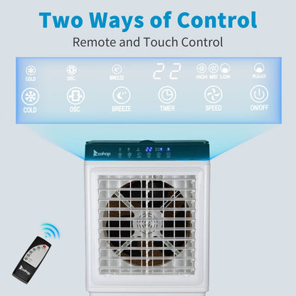 3 in 1 Portable Evaporative Cooler 2353CFM Personal Air Cooler with remote 7.93 Gal Water Tank