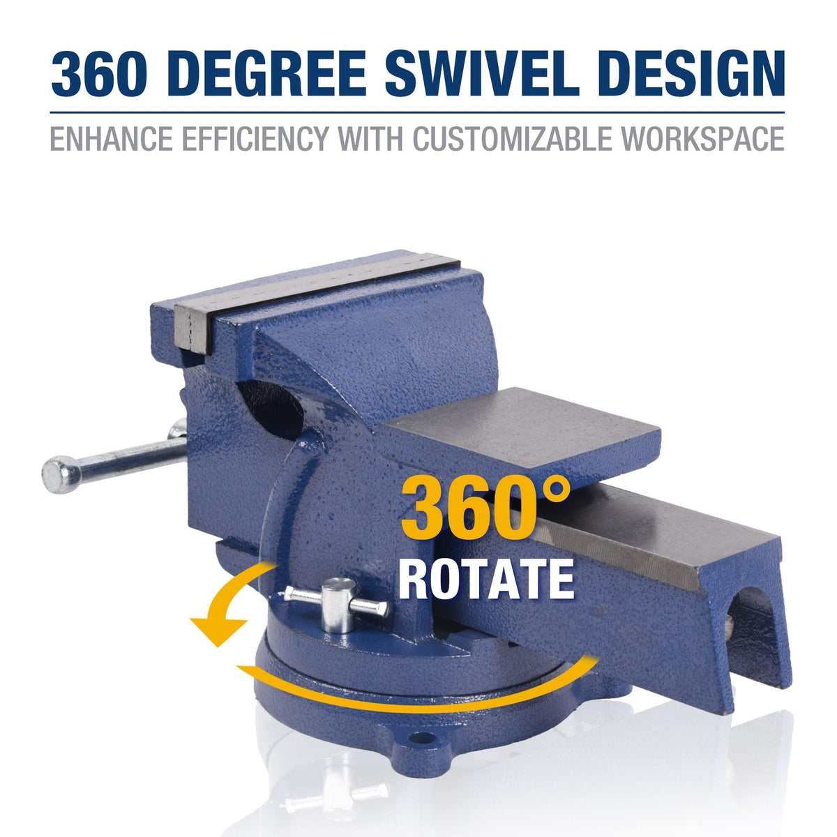 Bench Vise, Jaw  Swivel Base Clamp On Vice Table Vise Heavy Duty Bench Vise