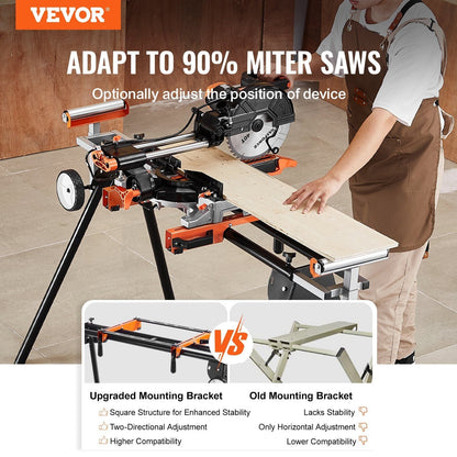 Miter Saw Stand 550lbs Load Capacity Steel Collapsible Stand