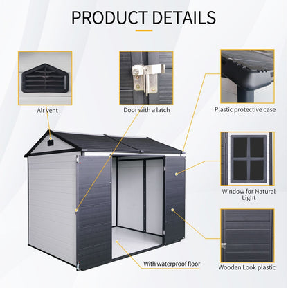 8 x 6 ft Outdoor Storage Shed
