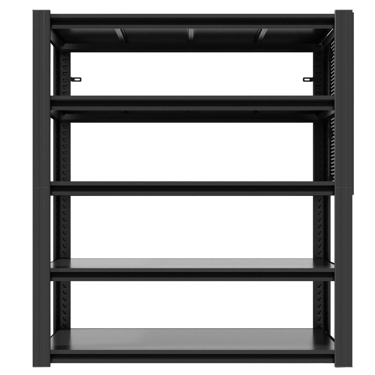 72"H 5-Tier Adjustable Heavy-Duty Shelving with Pegboard Industrial Storage Rack for Garage 23.6"D x 47.2"W x 72"H